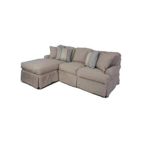 SUNSET TRADING Sunset Trading Horizon Slipcovered Sleeper Sofa and Chaise in Linen SU-117678-466082